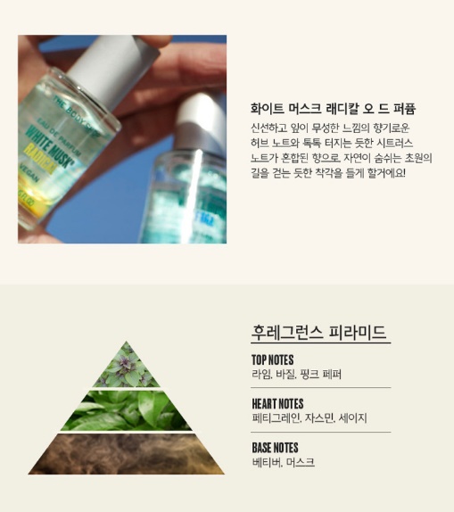 [더바디샵] NEW 화이트 머스크 래디칼 오 드 퍼퓸 15ML (토퍼)